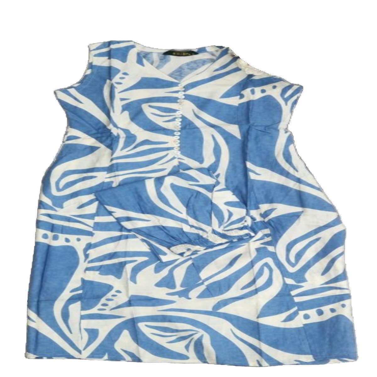 2PC V-Neck Blue & White