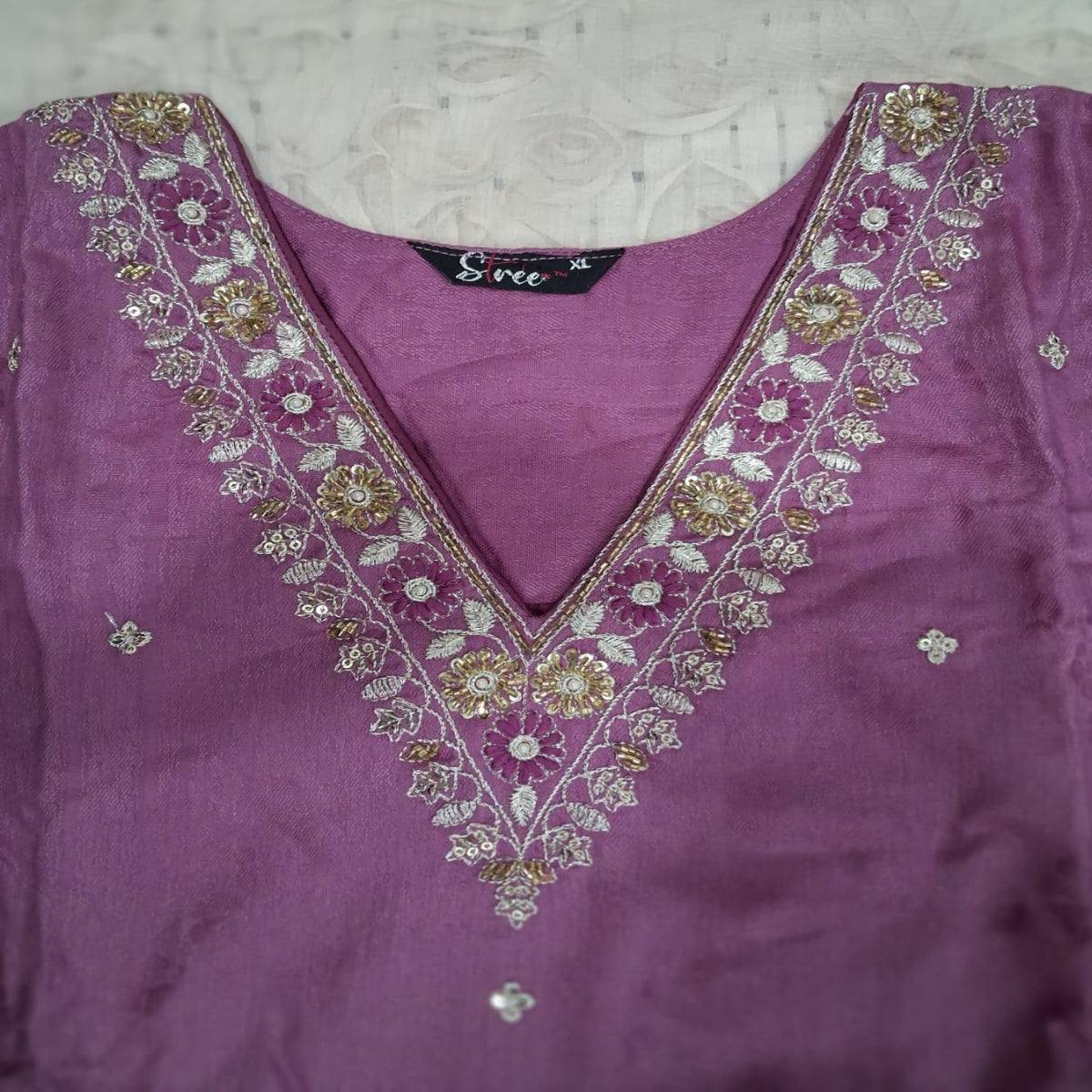 Lilac Roman Silk 3 Piece Set