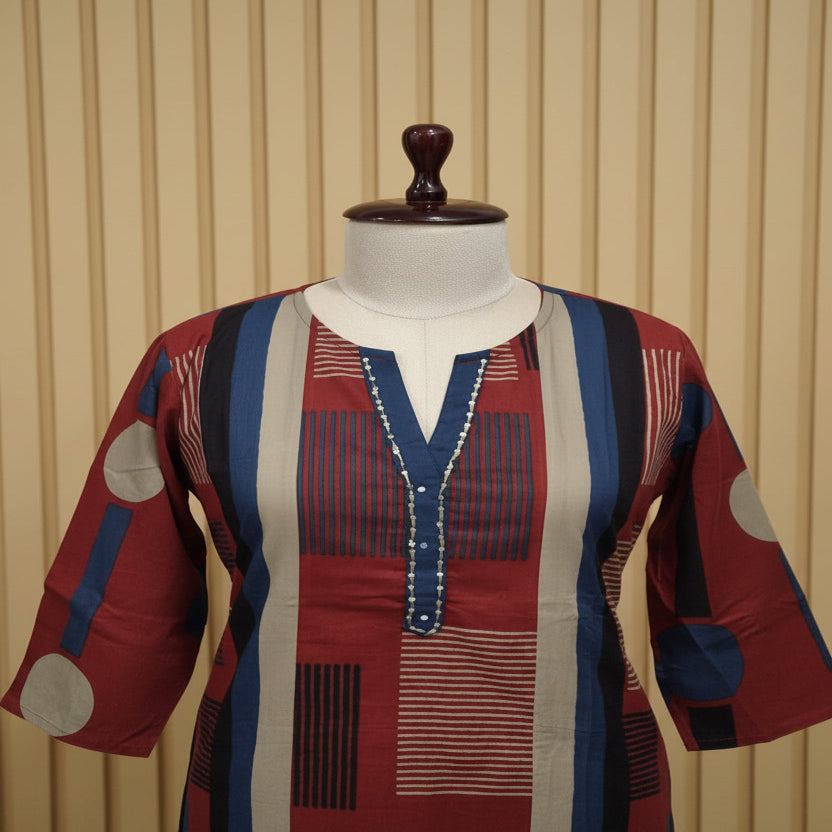 RL04CR04 3PC ROUND NECK RED2