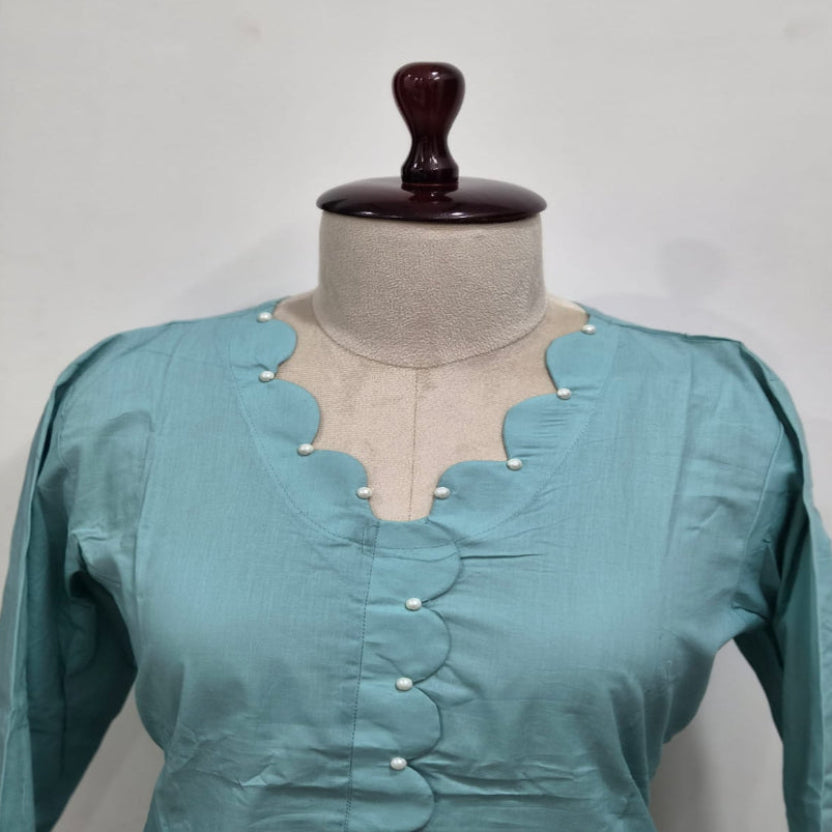 RL07CR02 2PC V-NECK SKY BLUE1