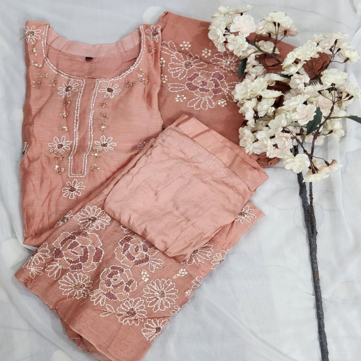 3 PC - U Neck - Peach