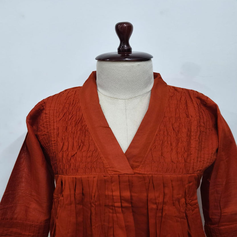 3 Piece Set Rust V-Neck Ethnic RL04WS04