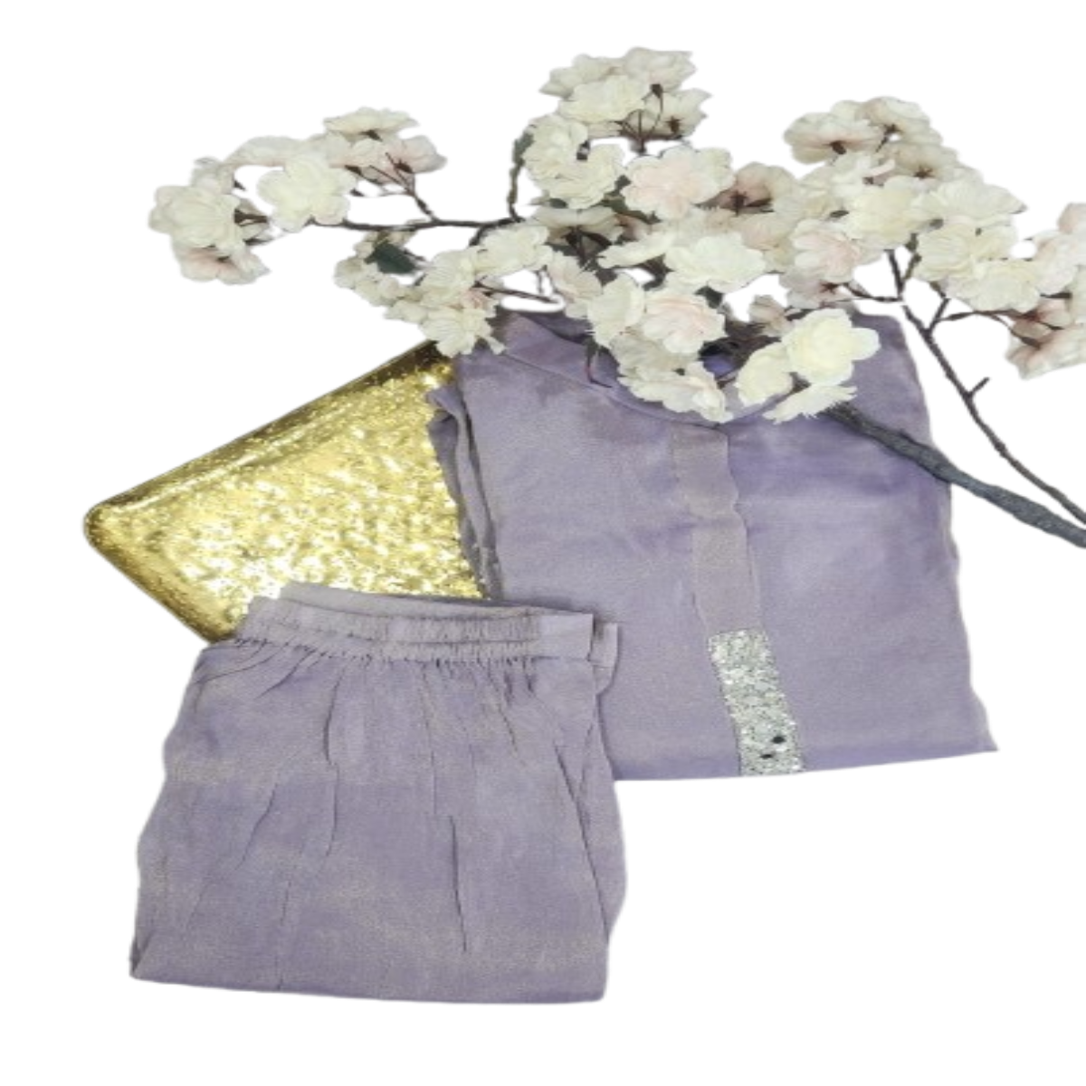 2PC - Round Neck - Lavender