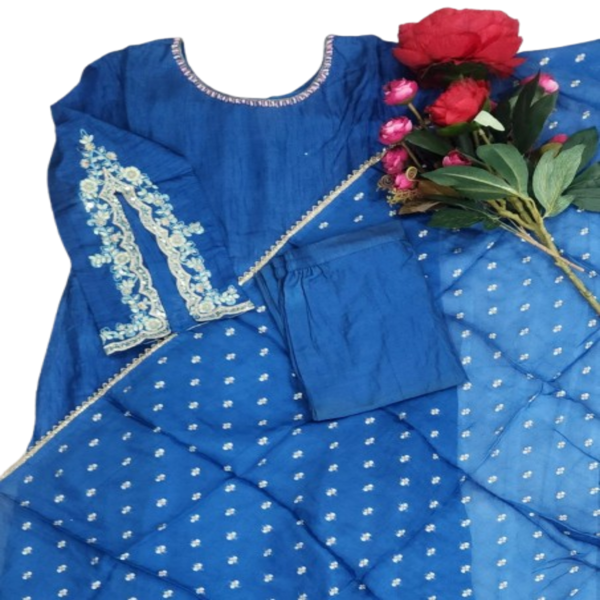 3PC - Round Neck - Blue