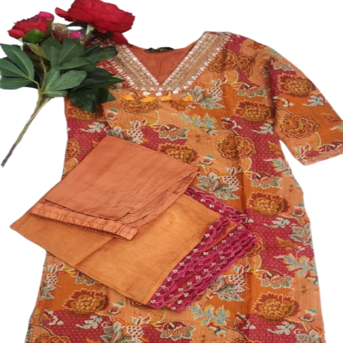 3PC - Floral - VNeck