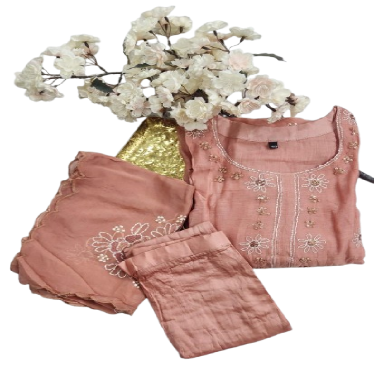 3 PC - U Neck - Peach