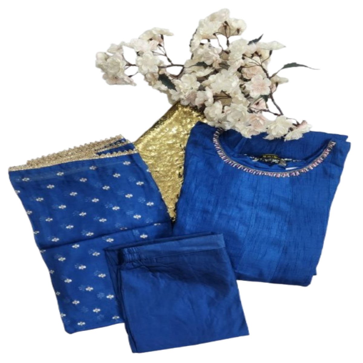 3PC - Round Neck - Blue