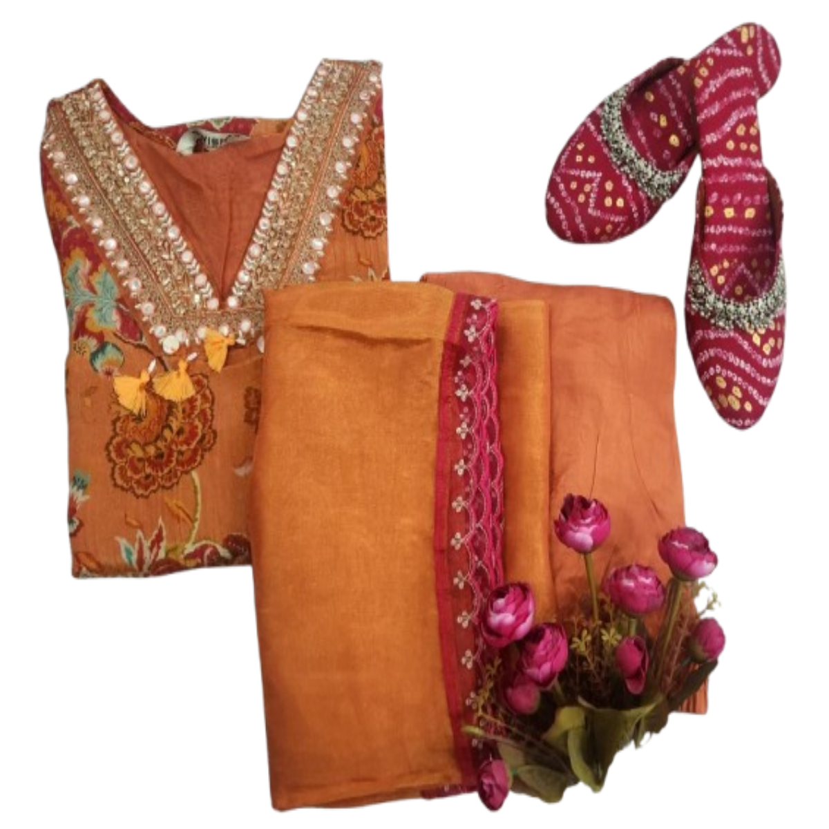 3PC - Floral - VNeck