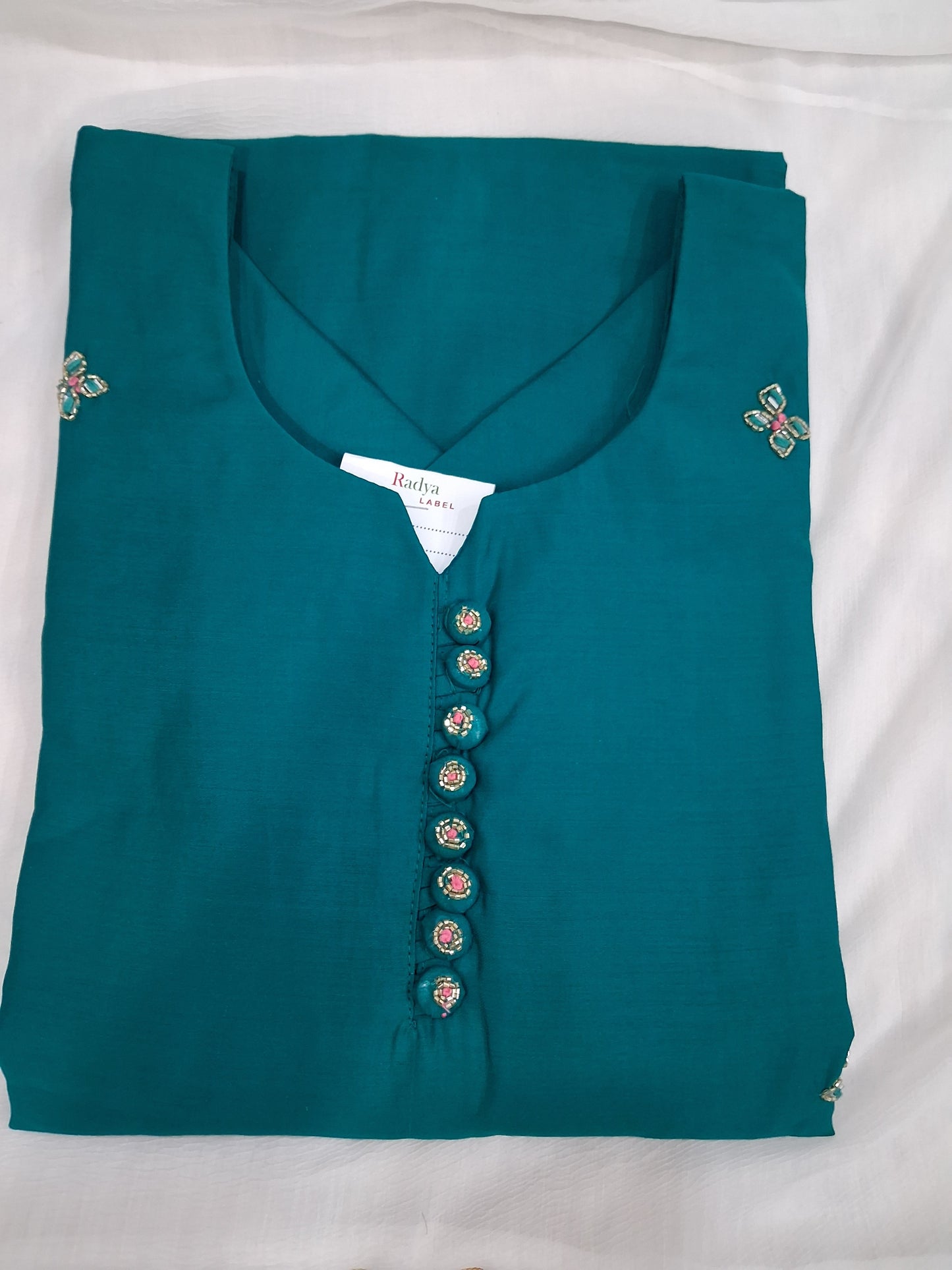 3PC - Round Neck - Peacock Green