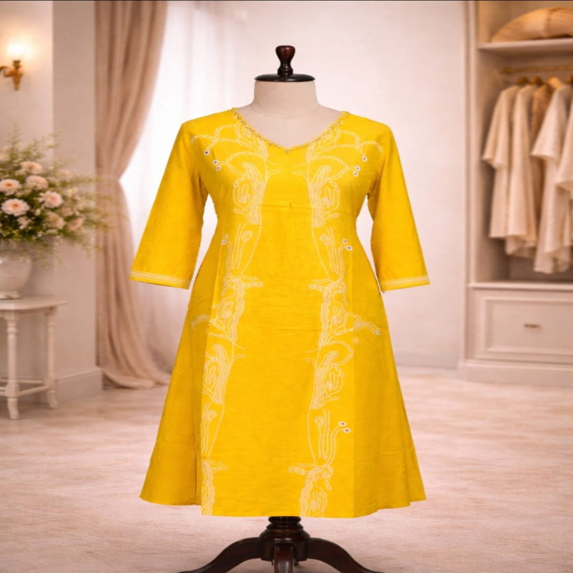 2PC-V Neck-Yellow Cord Set