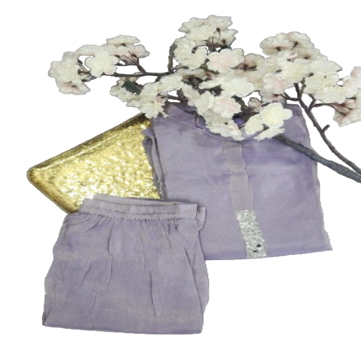 2PC - Round Neck - Lavender