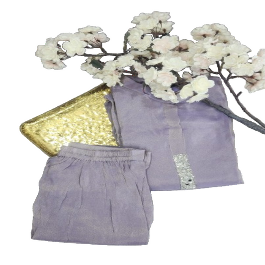 2PC - Round Neck - Lavender