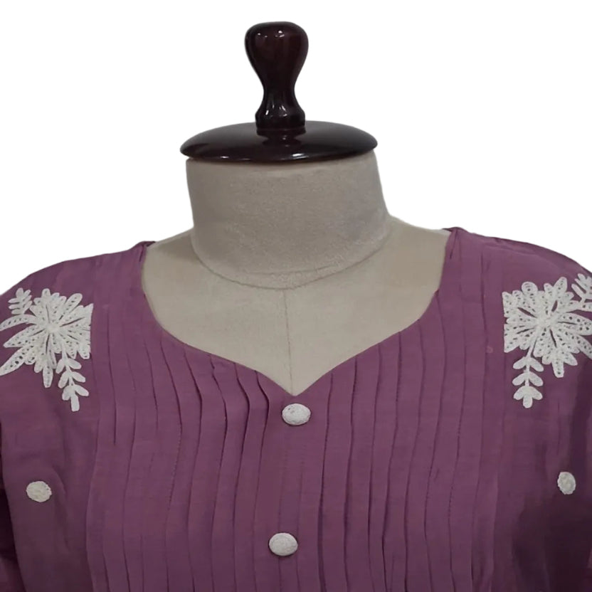 3PC-Curved Neck-Pastel Purple