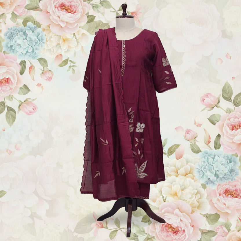 3PC-RoundNeck-Wine