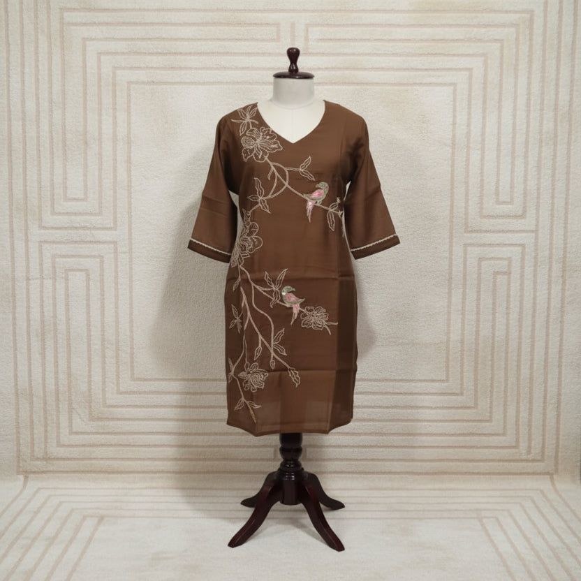 3PC-V Neck-Brown1