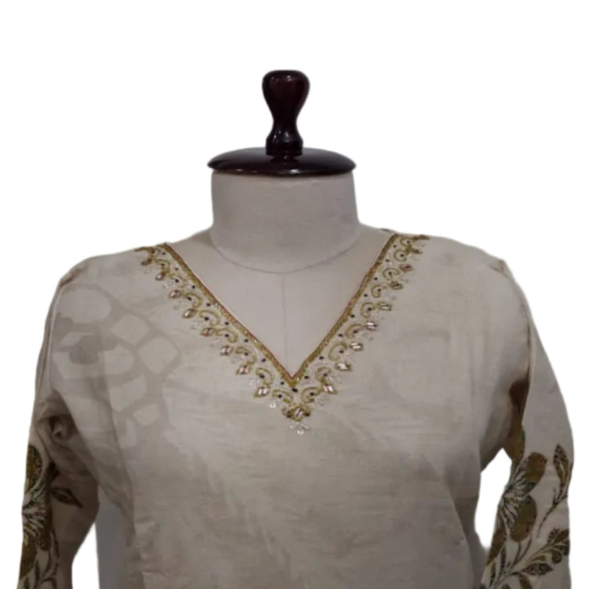 3PC-V Neck-CreamGreen2