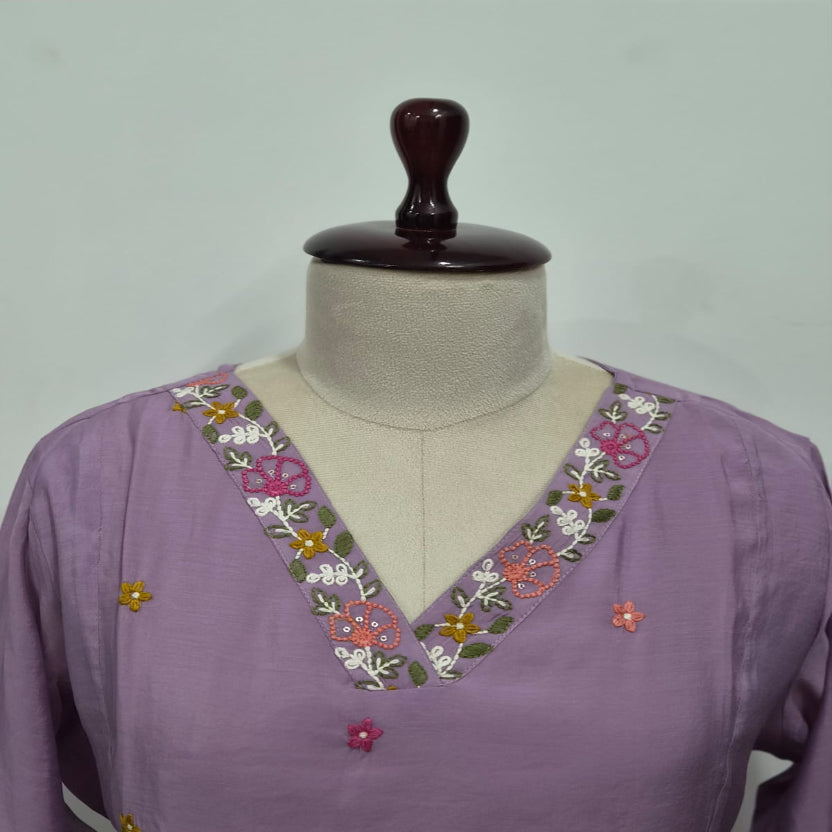 3PC-V Neck-Purple/Lavender2