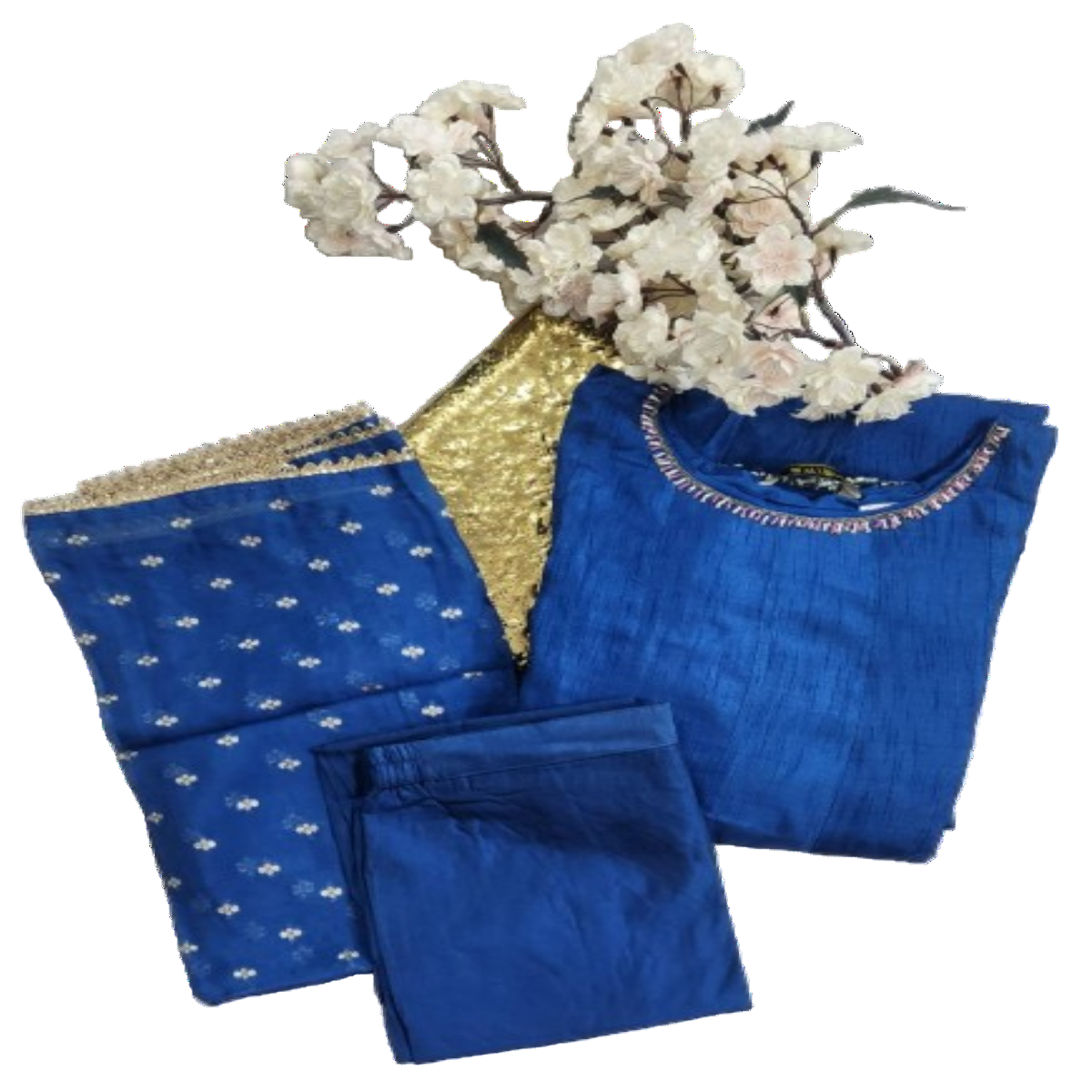 3PC - Round Neck - Blue