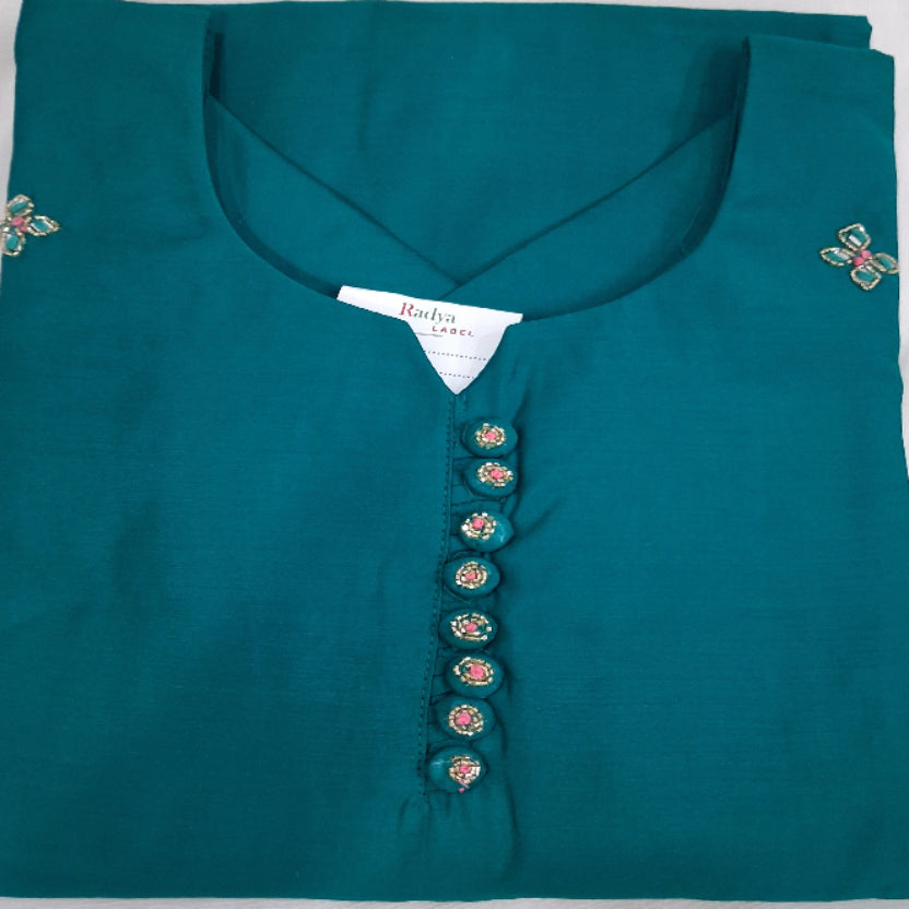 3PC - Round Neck - Peacock Green2