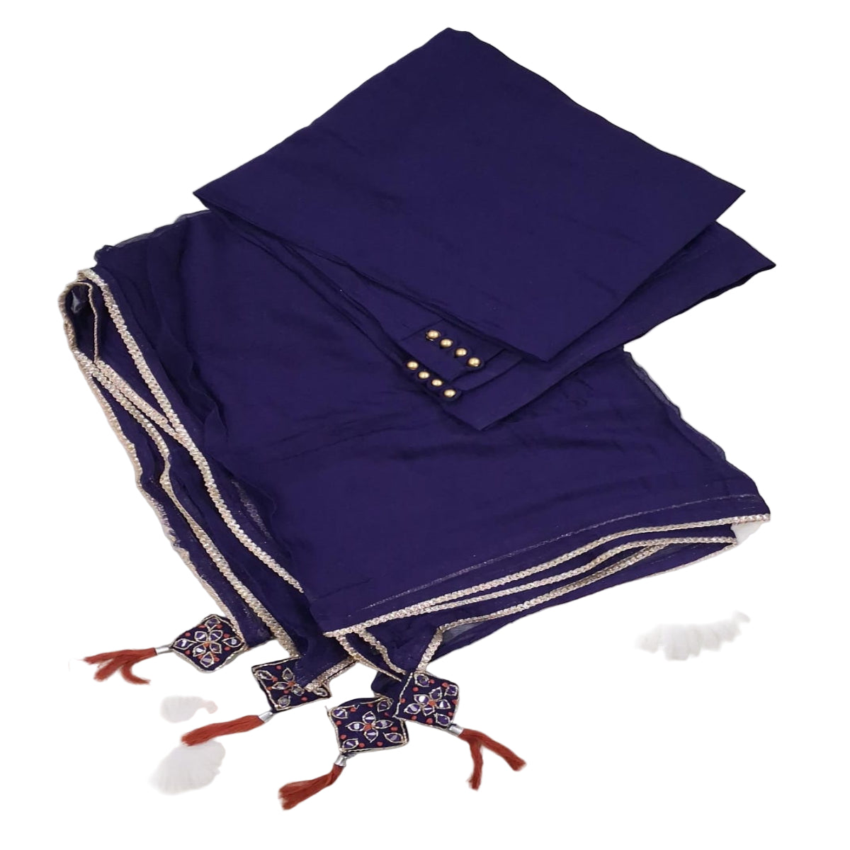 3PC - Round Neck - Purple