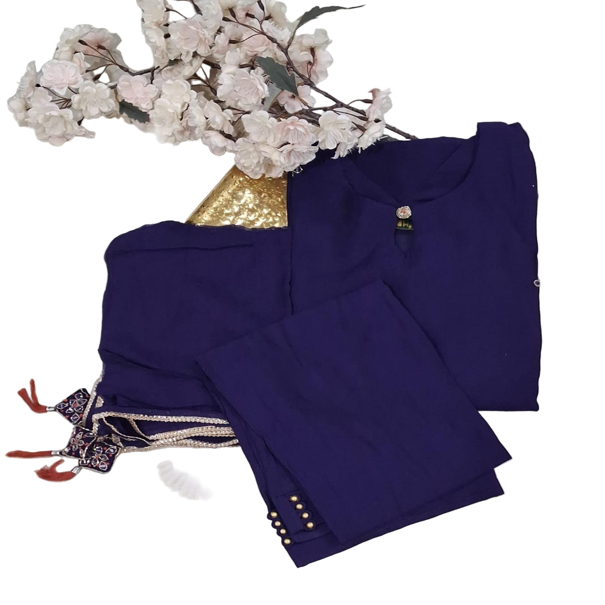 3PC - Round Neck - Purple