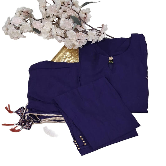 3PC - Round Neck - Purple