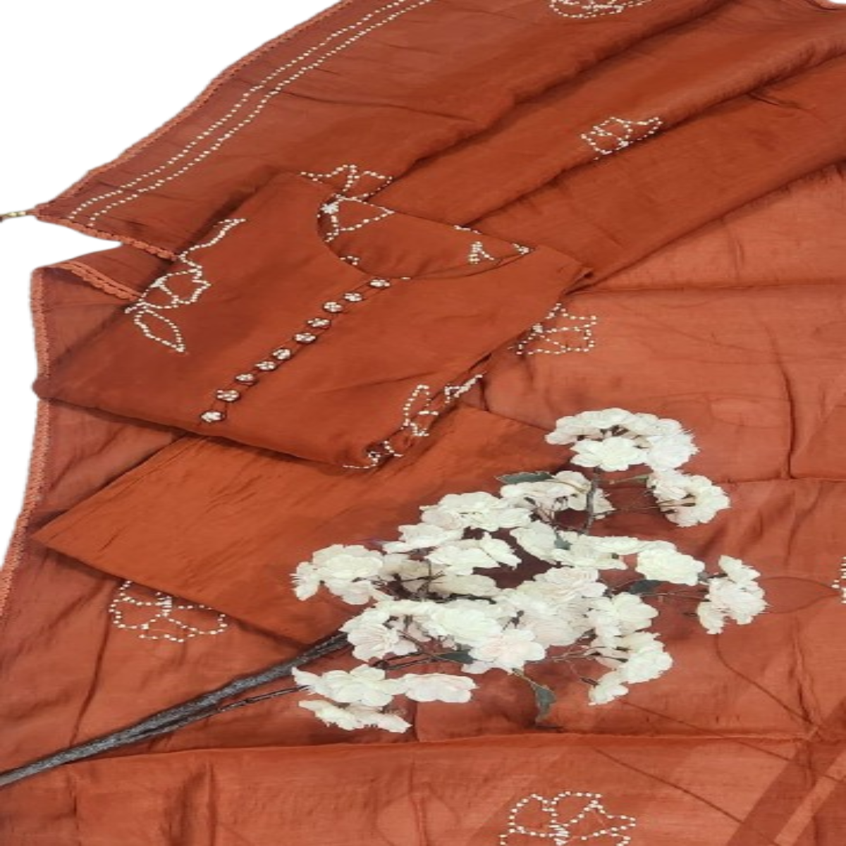 3PC - Round Neck - Rust Brown