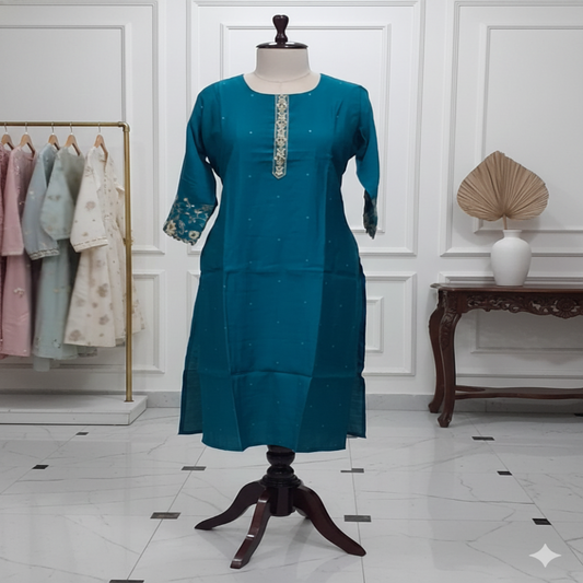 3PC - Round Neck - Turquoise