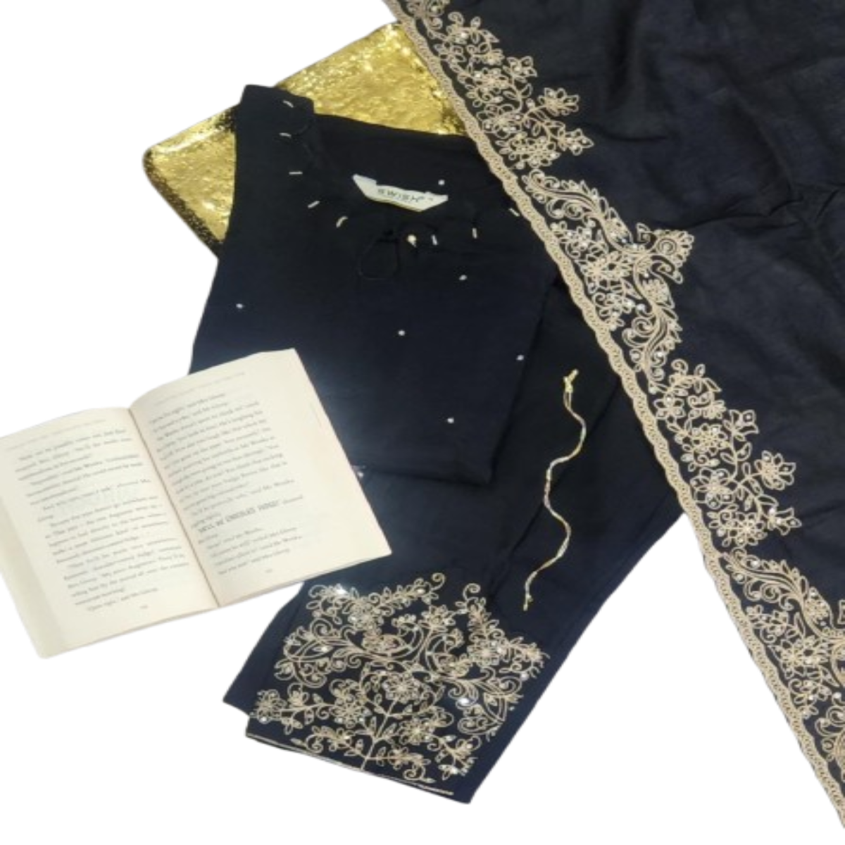 3PC - Scallop Neck - Black