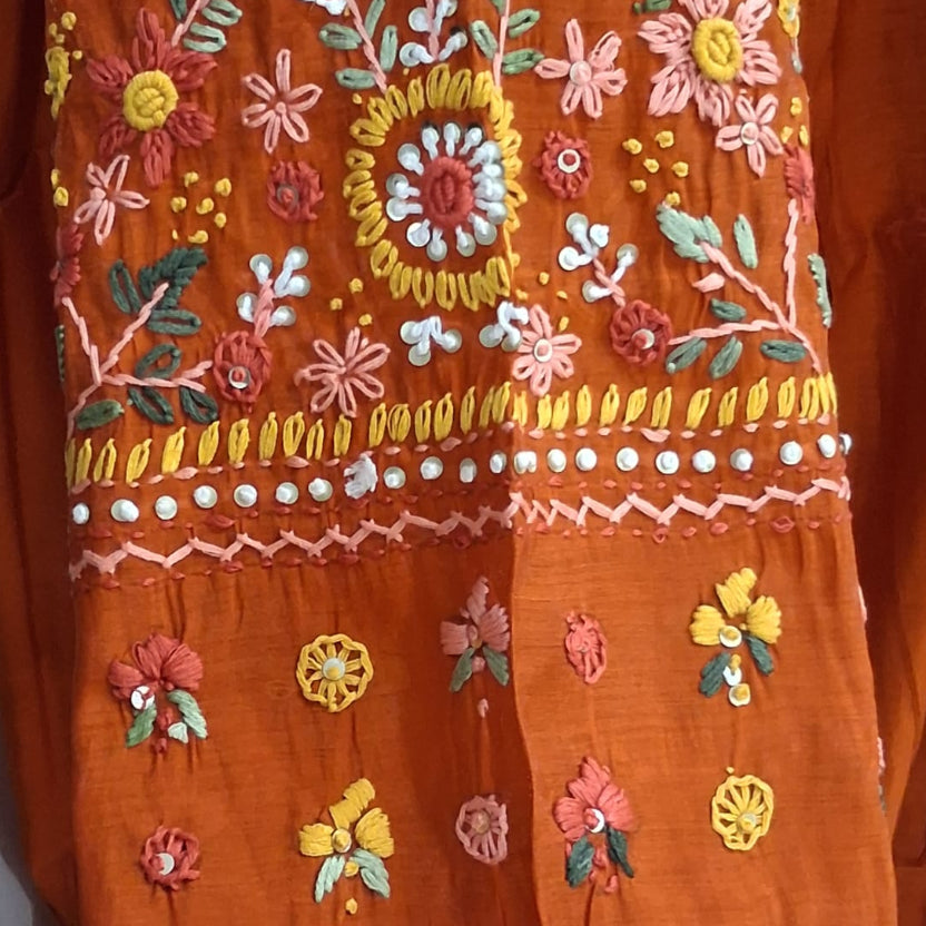 3PC - VNeck -  Rust Orange2