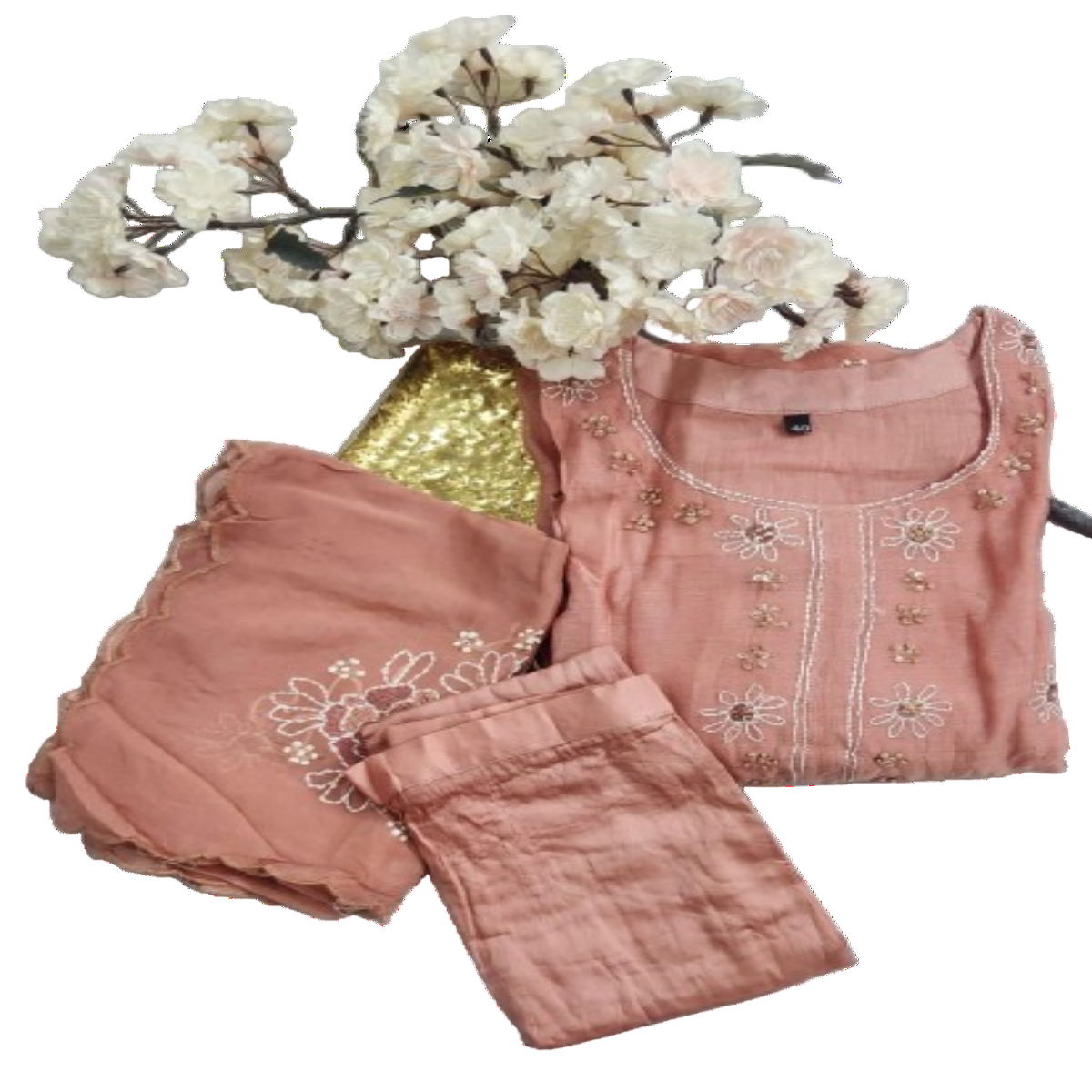 3 PC - U Neck - Peach