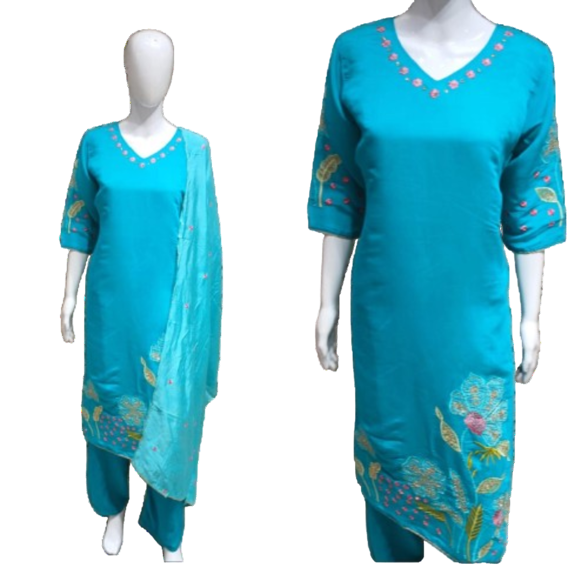 3 PC - VNeck -Rama Blue