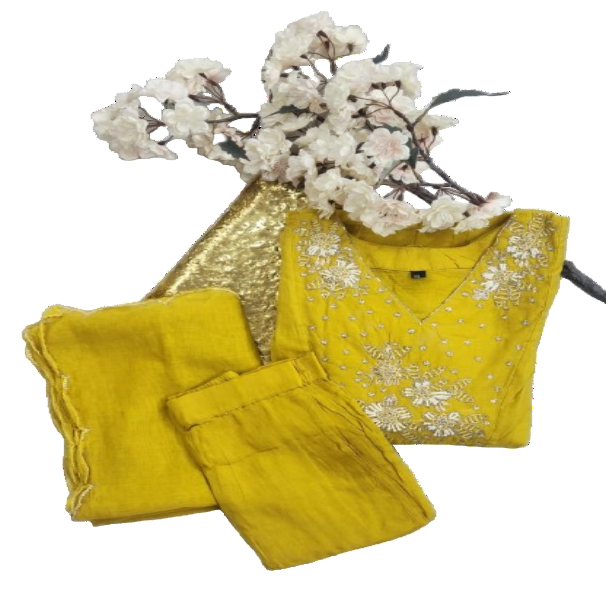 3 PC - VNeck - Lemon Yellow