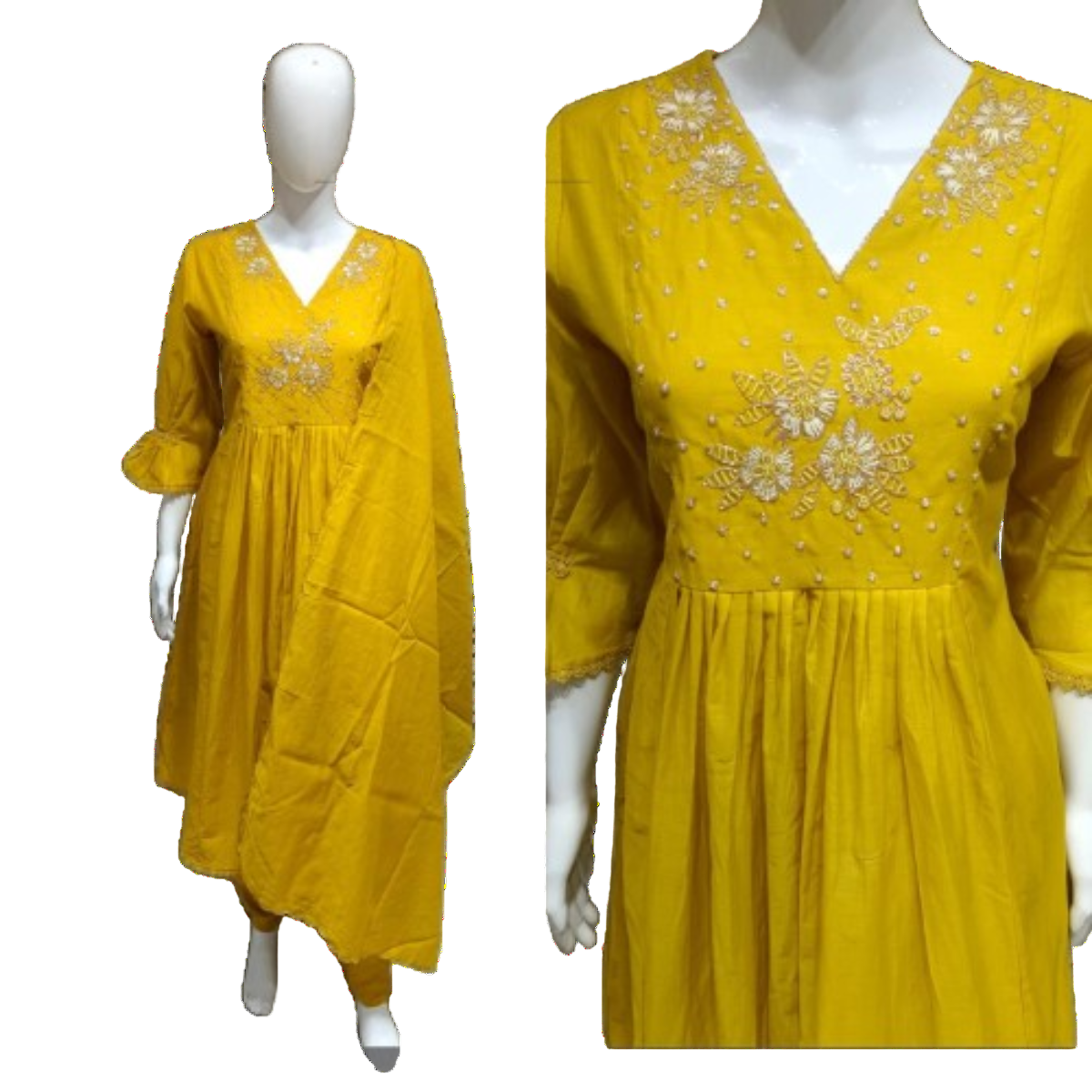 3 PC - VNeck - Lemon Yellow