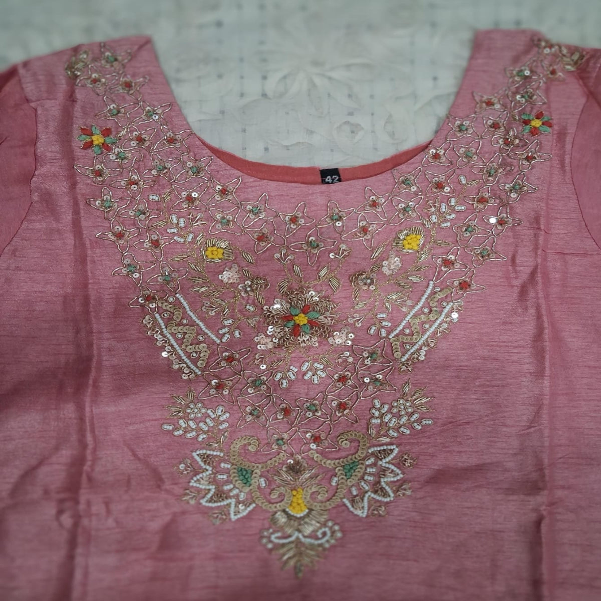 3 PC Round Neck Dual Shaded Pink