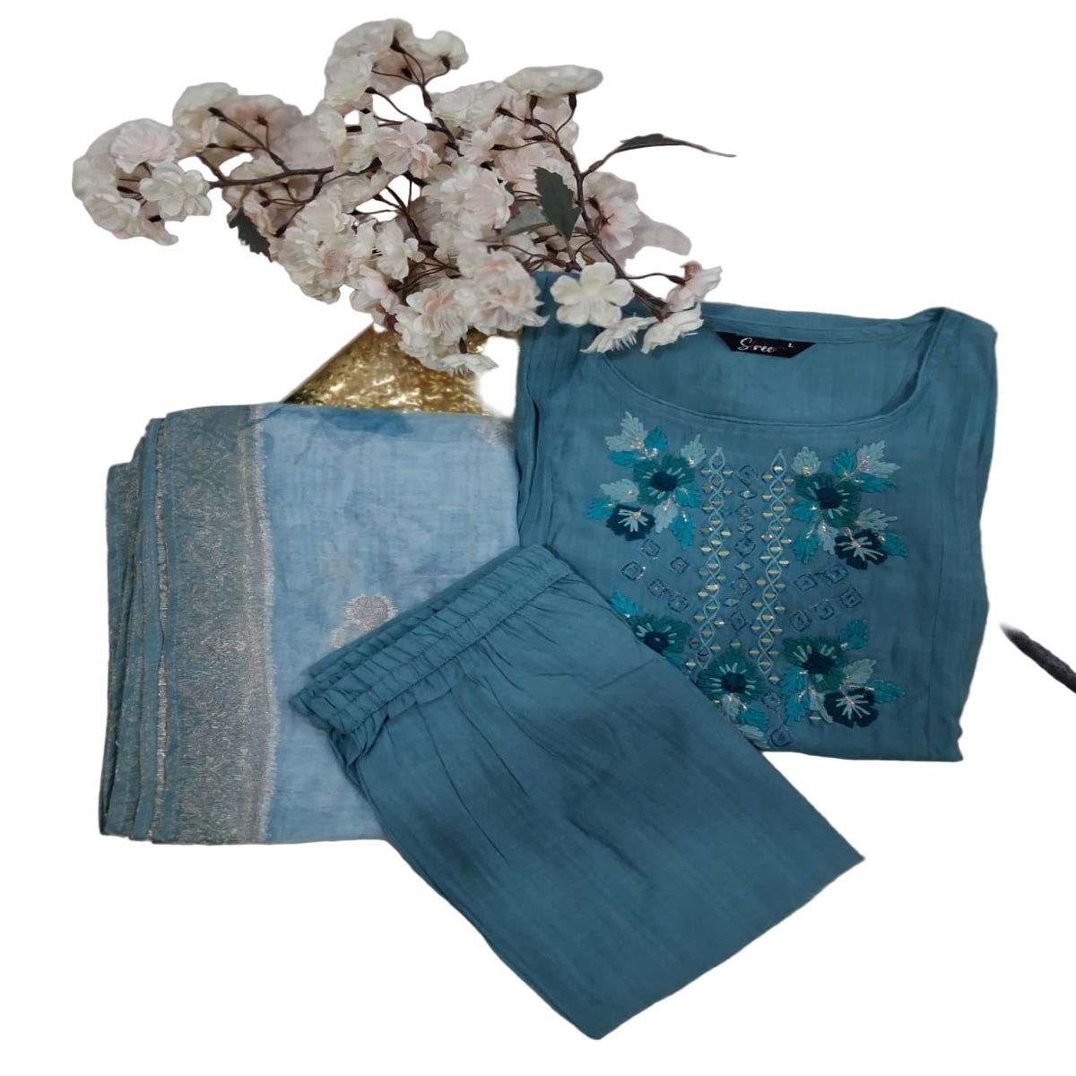 3 PC Round Neck Sky Blue