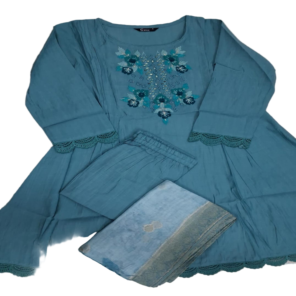 3 PC Round Neck Sky Blue