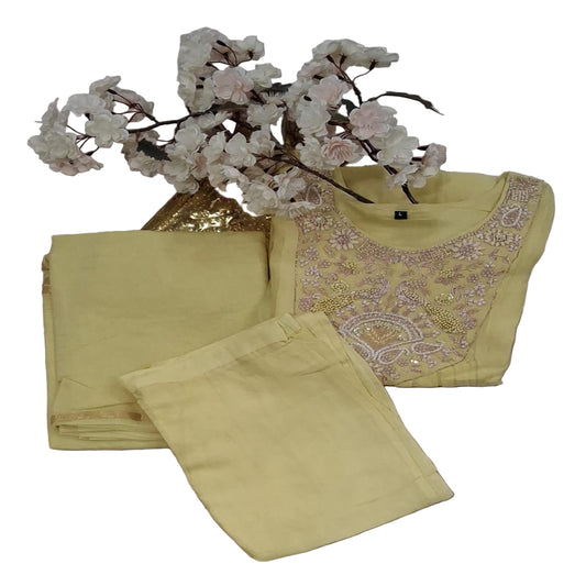 3 PC Round Neck Sunshine Yellow