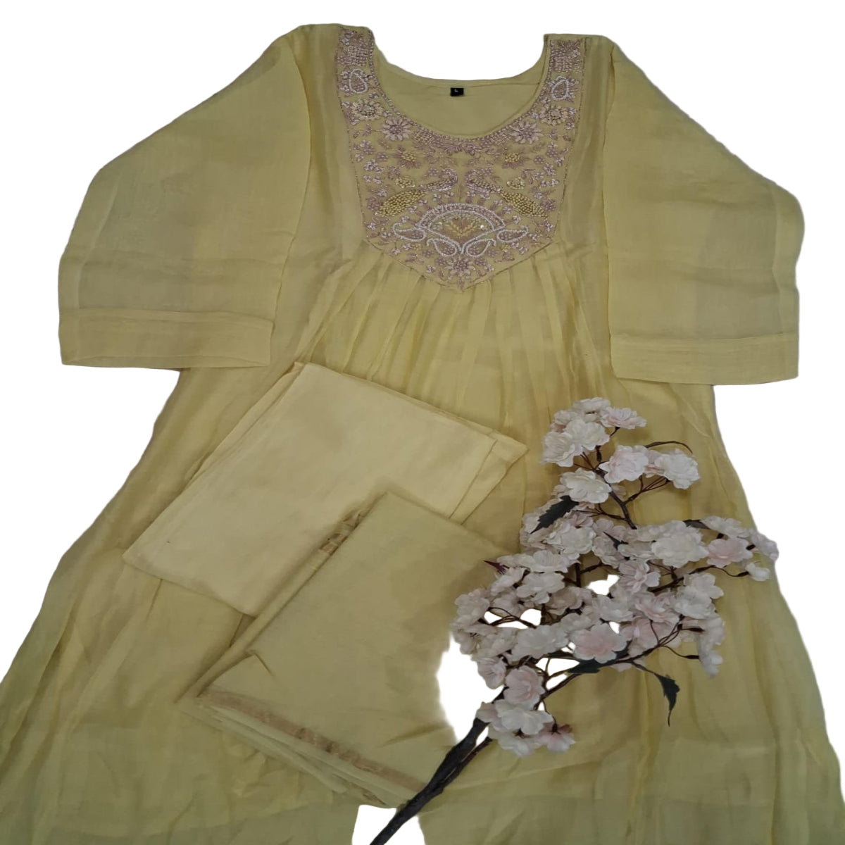 3 PC Round Neck Sunshine Yellow