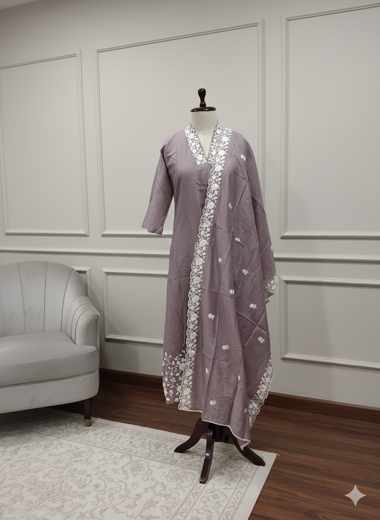 3PC - Collar Neck - Mauve