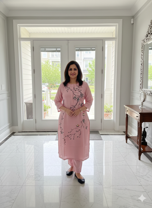 3PC - Round Neck - PINK