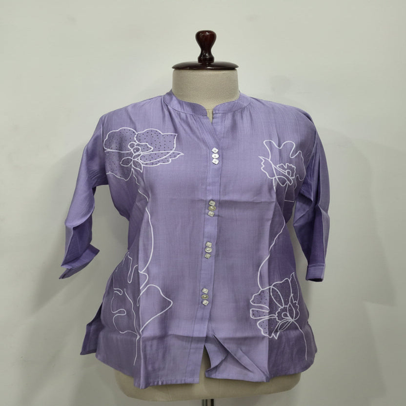 Lavender 2PC Ethnic Co-ord Set for Women1
