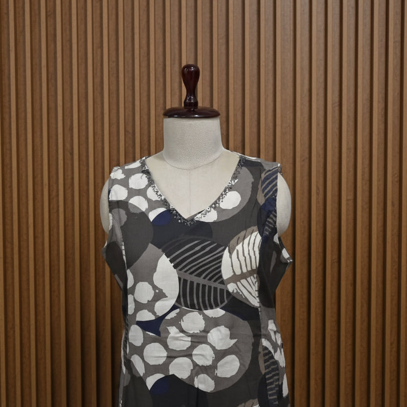 RL03ES01 2PC V NECK GREY1