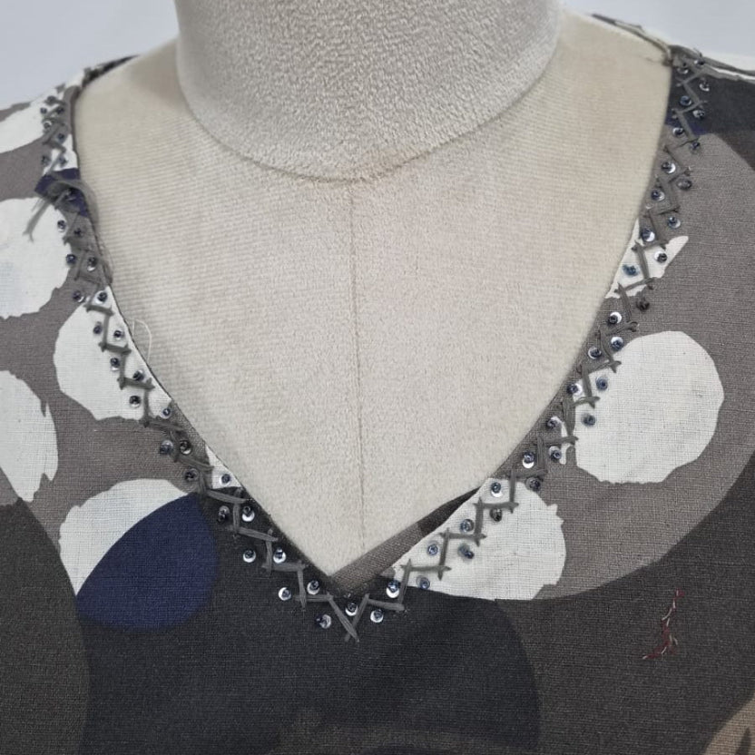 RL03ES01 2PC V NECK GREY2