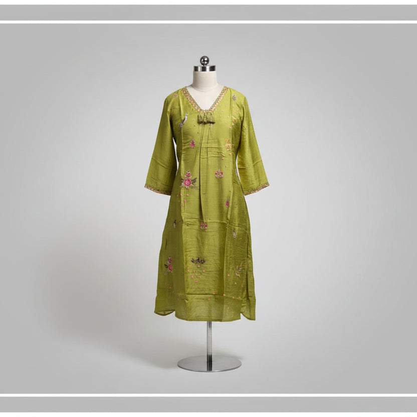 RL03ES04 3PC V NECK GREEN1