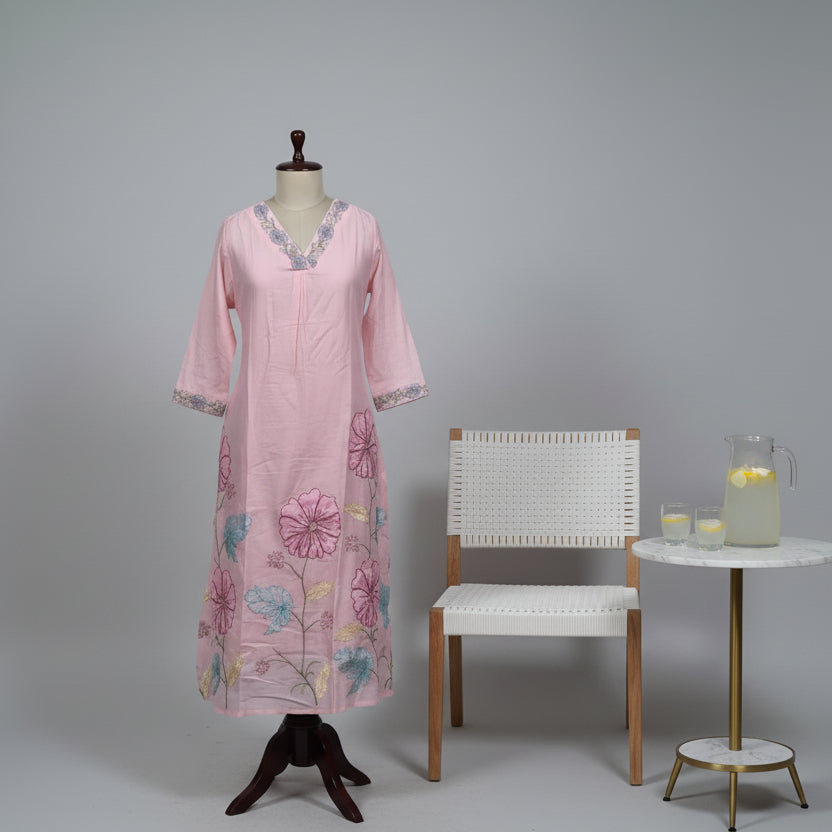 RL03ES05 3PC V NECK LIGHT PINK1