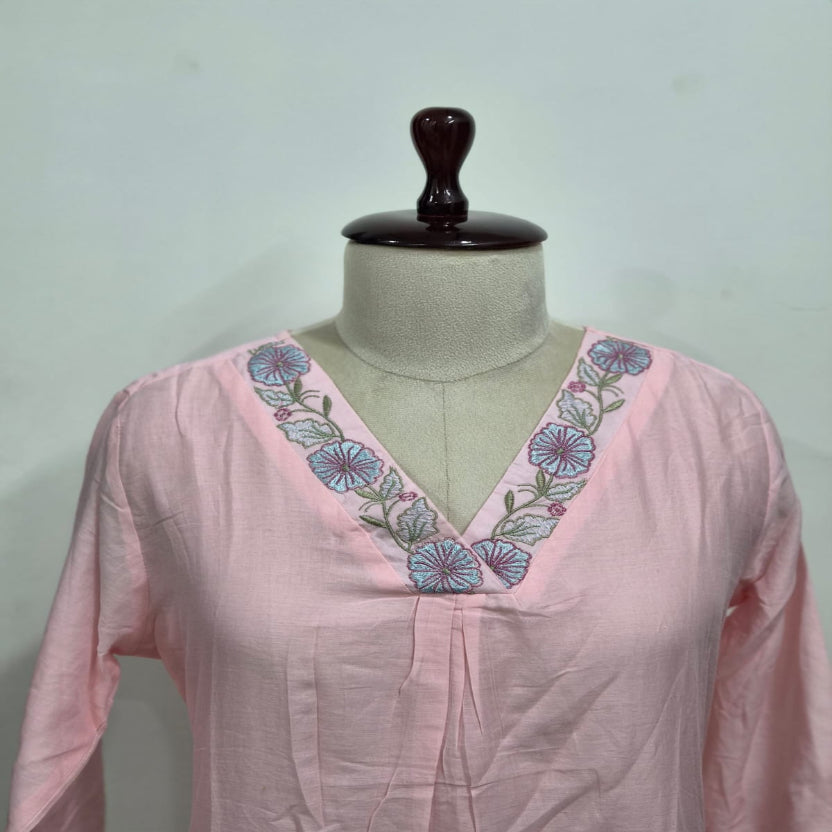 RL03ES05 3PC V NECK LIGHT PINK2