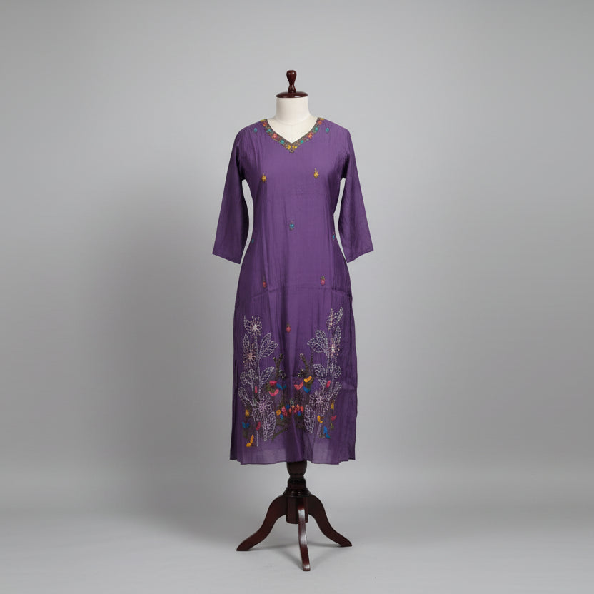 RL03ES06 3PC V NECK PURPLE1