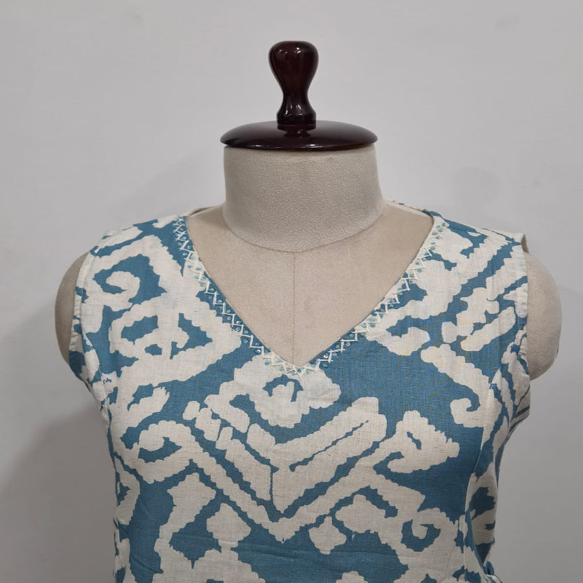 RL03ES 02 2PC V NECK BLUE1