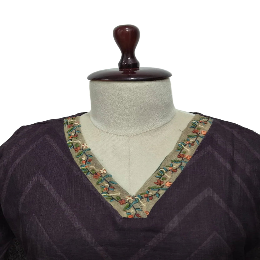 RL03WS-05 3PC V NECK BROWN2